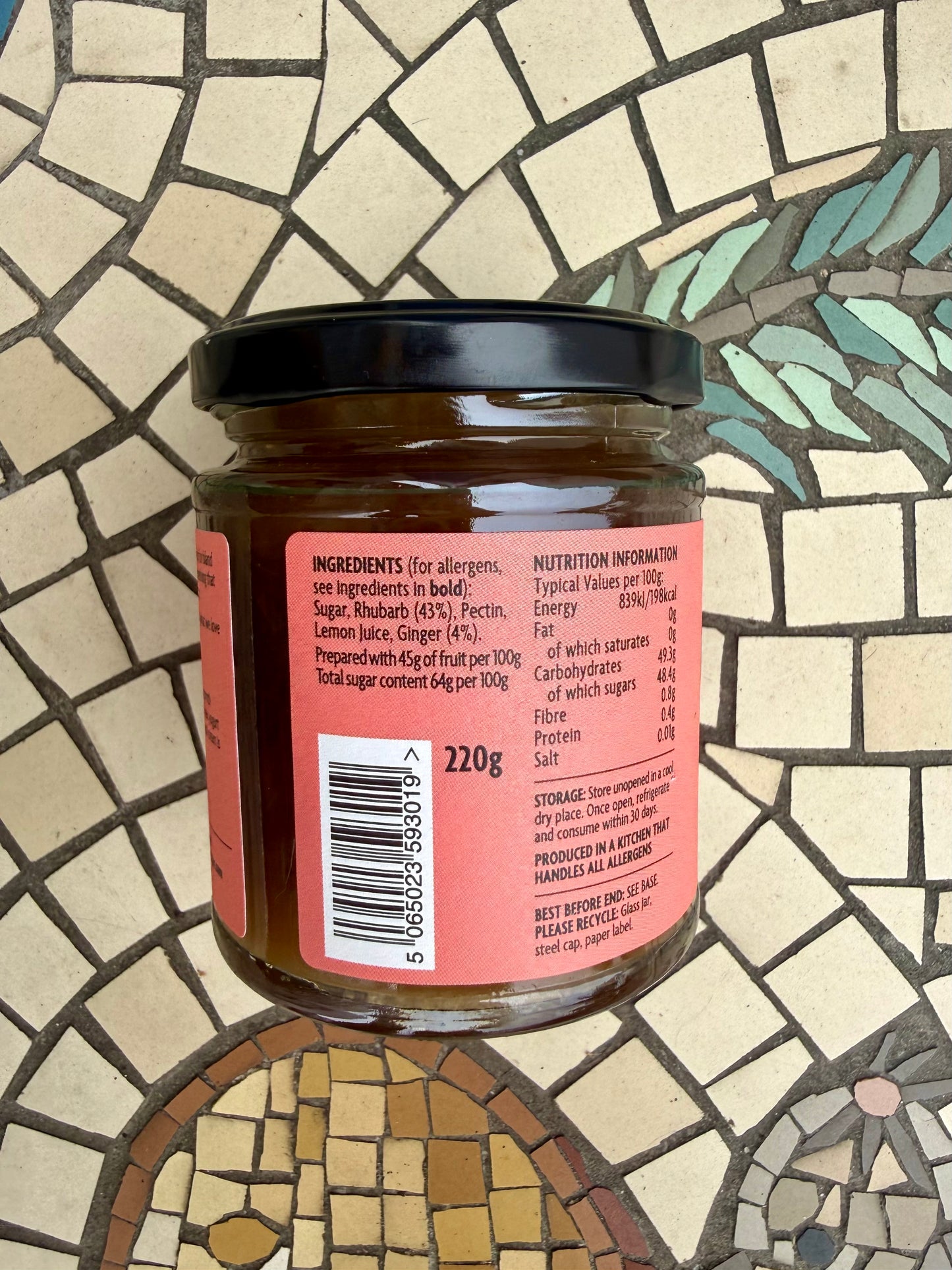 The Cornish Jar Rhubarb & Ginger Jam