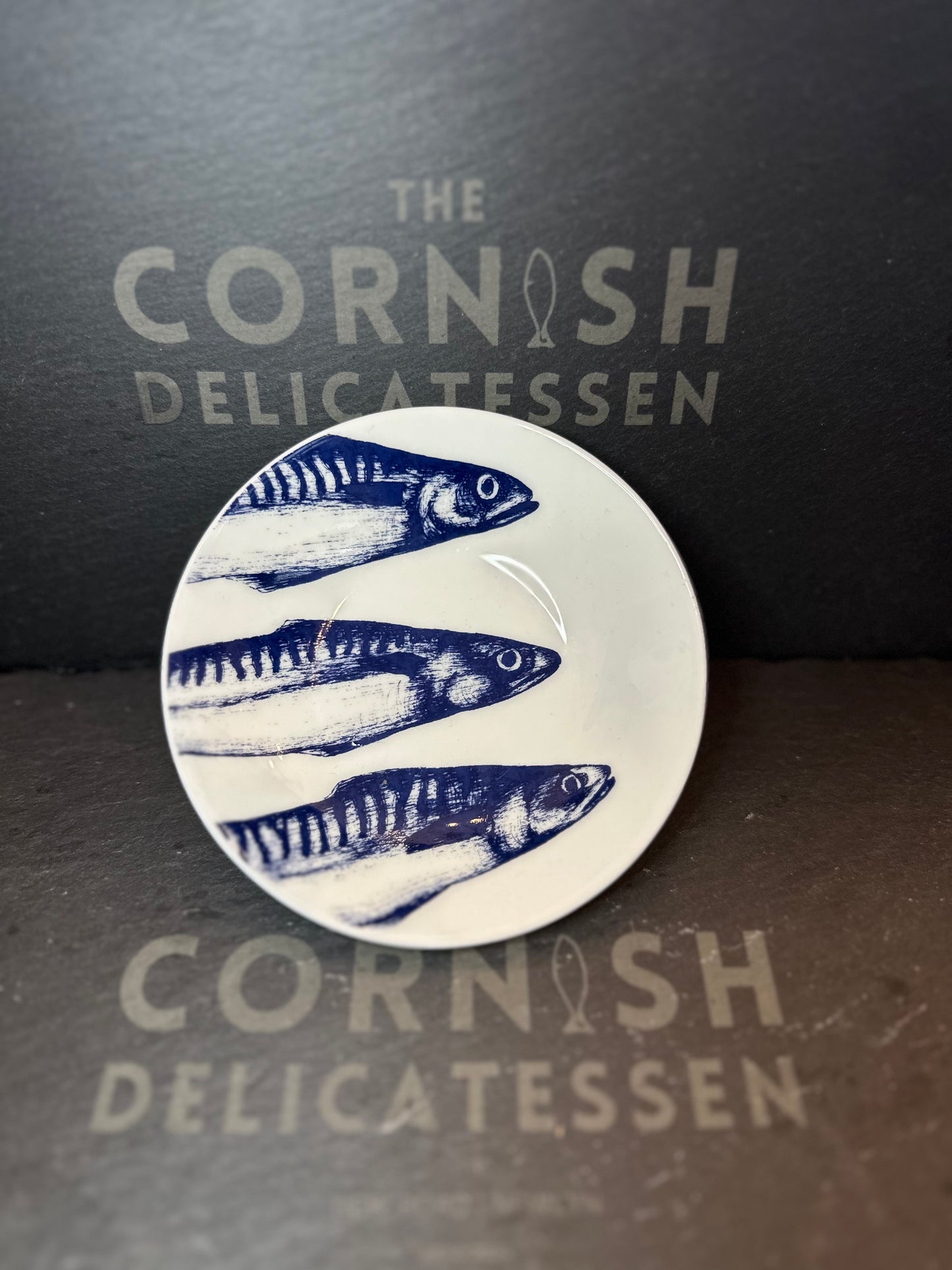 Cream Cornwall Bone China Nibbles Dish - Mackerel