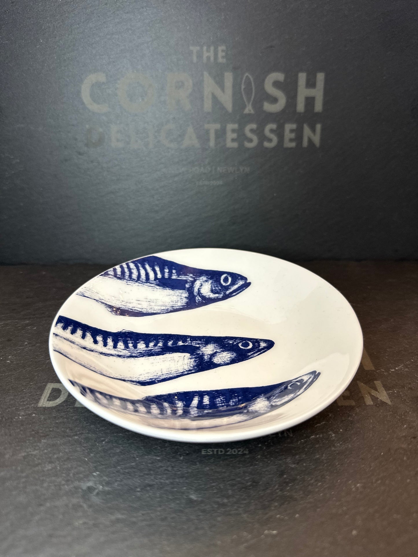Cream Cornwall Bone China Nibbles Dish - Mackerel