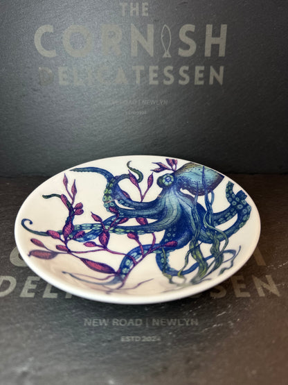 Cream Cornwall Bone China Nibbles Dish - Octopus reef