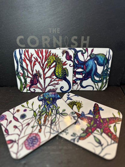 Cream Cornwall Reef coasters