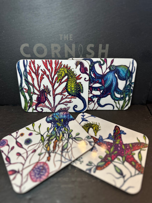 Cream Cornwall Reef coasters