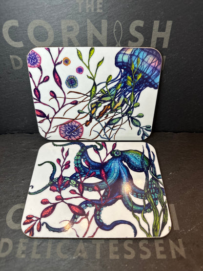 Cream Cornwall Reef coasters