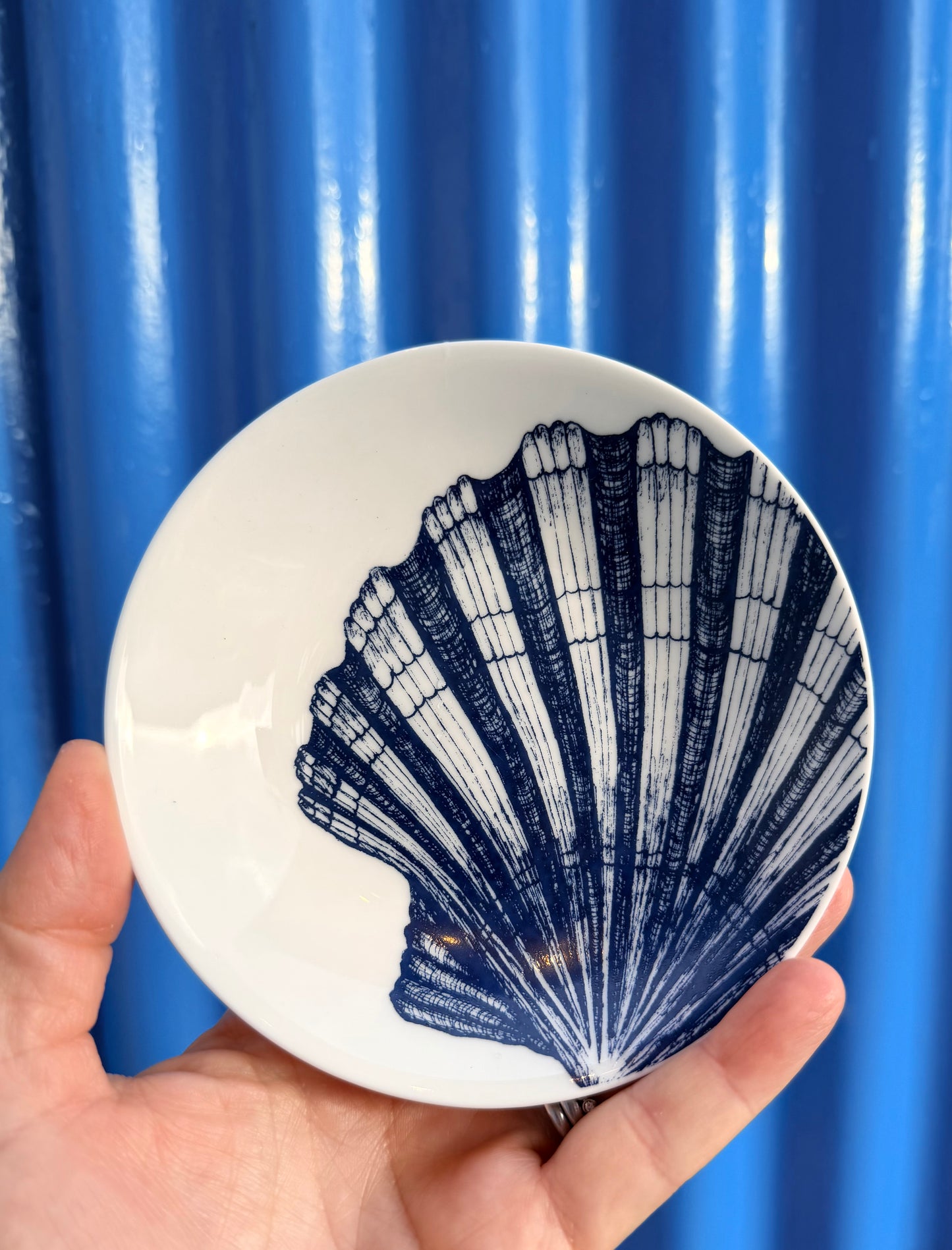 Cream Cornwall Bone China Nibbles Dish - Scallop shell