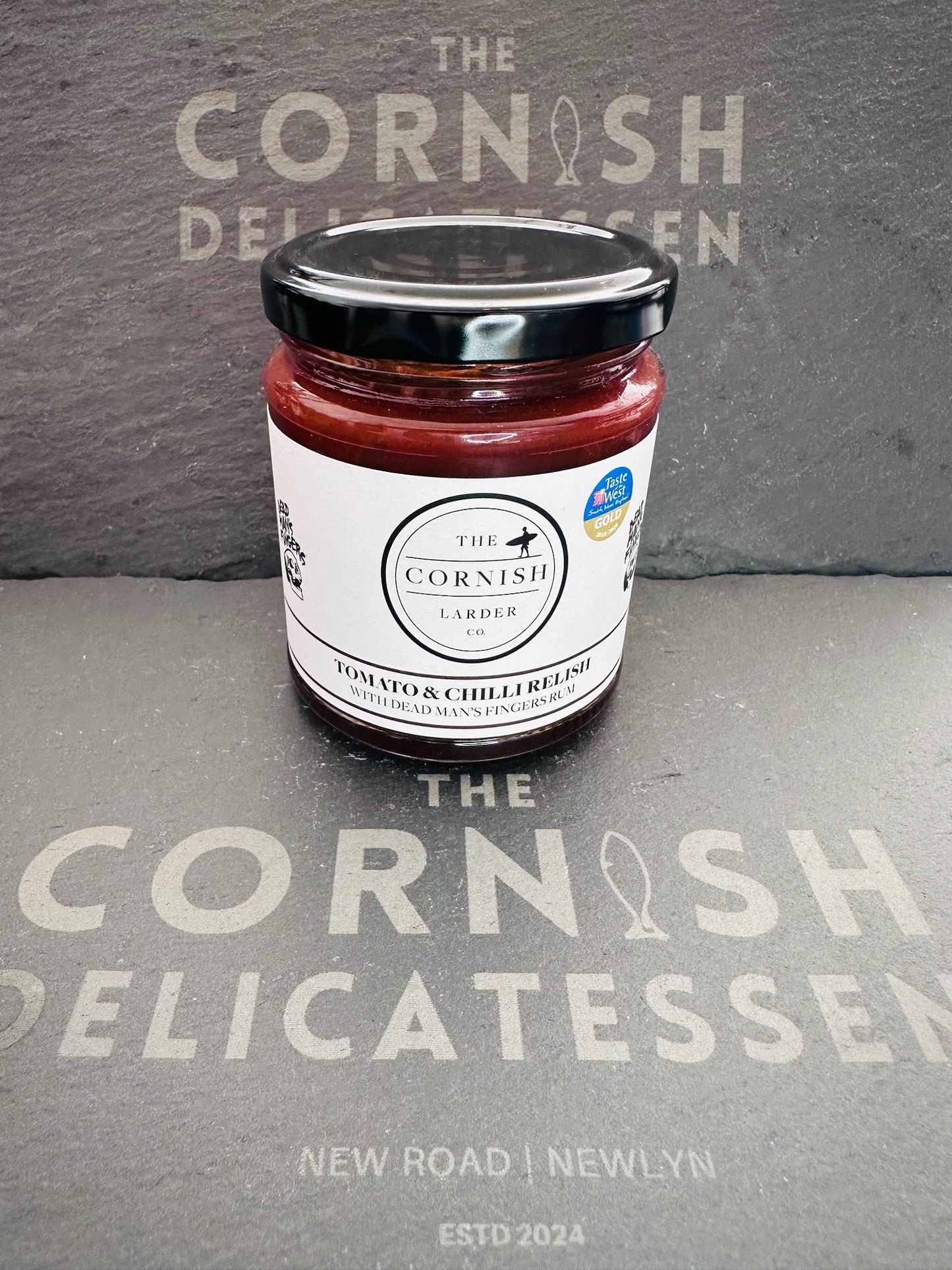 The Cornish Larder Co. Tomato and Chilli relish with Dead Man's Fingers Rum